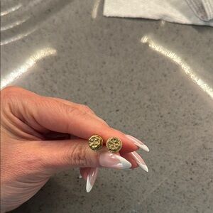 Iconic Tory Burch stud earrings.